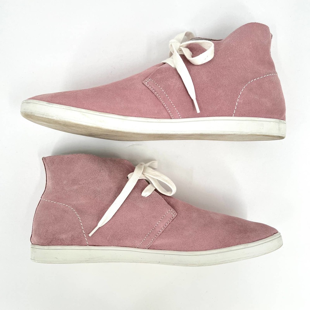 STEVE MADDEN Chester Suede Lace Up Chukka Ankle Bootie Pink 11 - Picture 5 of 10